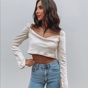 Princess Polly Love Song Champagne Blouse 8